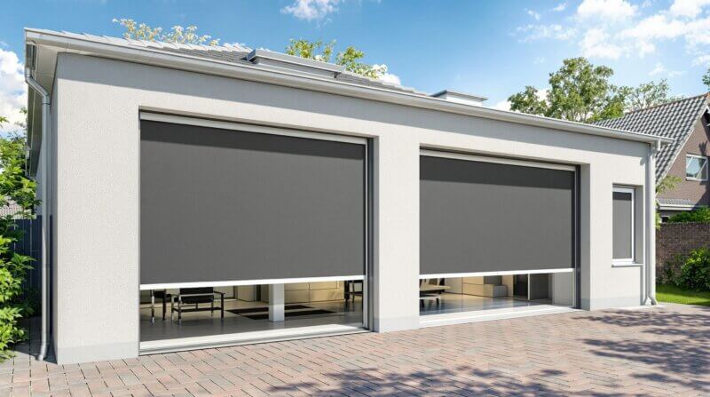 screens bij garagedeuren